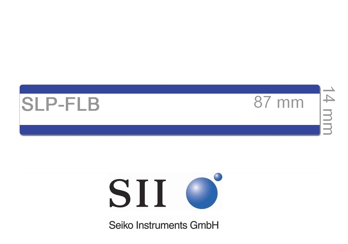 SLP-FLB schmale Etiketten mit blauem Rand