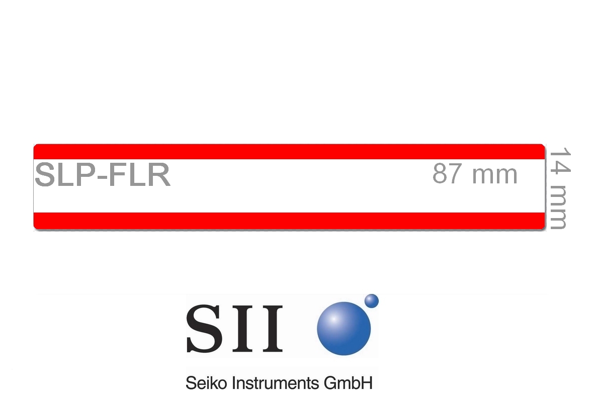 SLP-FLR schmale Etiketten mit rotem Rand