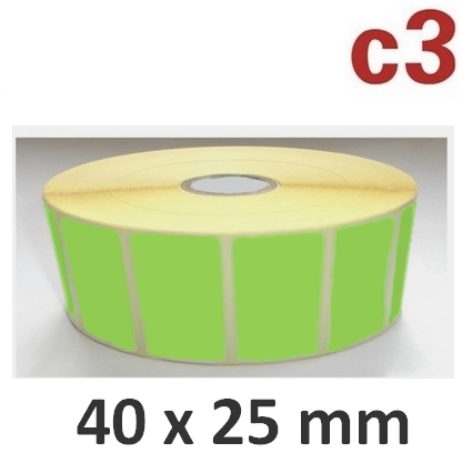 40 x 25 mm Thermodirekt Etiketten, grün-0
