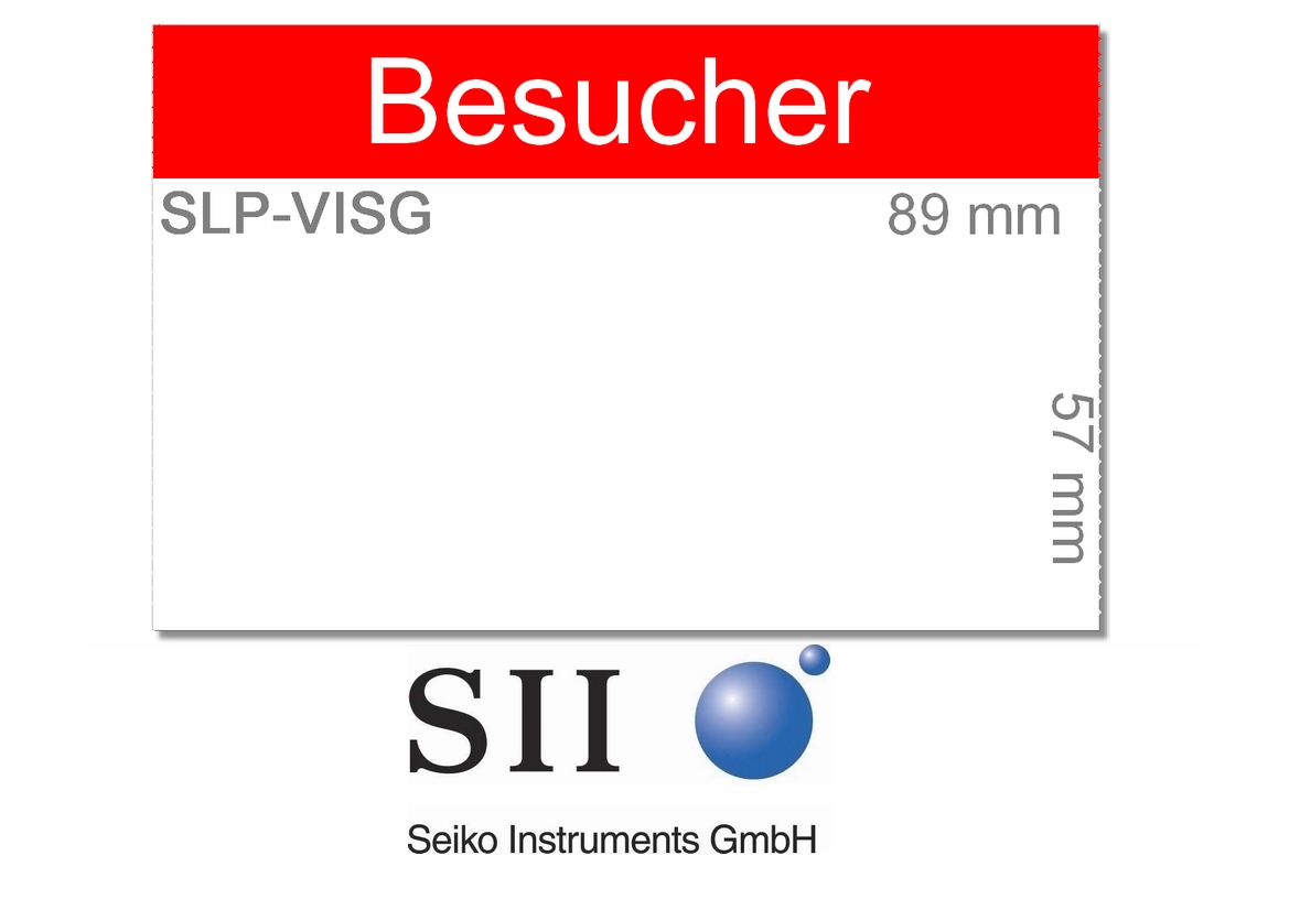 Besucherausweis SLP-VISG , Vorduck rot